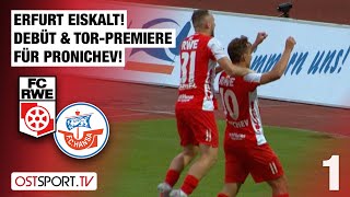 Erfurt abgezockt! Pronichev-Tor-Debüt: RW Erfurt - Hansa Rostock II 2:0 | Regionalliga Nordost