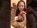 chinese mukbang🍜 asmr eating show pig blood sausage ไส้กรอกหมูเลือด การแสดงการกินของชาวจีน 🍖