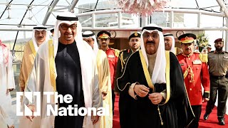 UAE President Sheikh Mohamed discusses Gaza and Lebanon on state visit to Kuwait