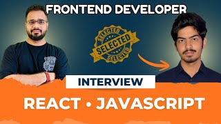Frontend Developer Interview | React and JavaScript - Mock Interview