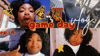 game day vlog ep. 4 | cheer vlog, traveling, grwm, makeup, tuskegee university vs. central state