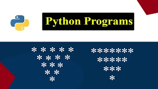 Printing Stars "*" in Triangle Shape | Inverse Pyramid | Python Pattern Program