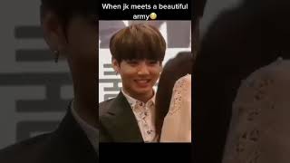 when jungkook[Jk]see beautiful army😫I'm so jealous 🥺🤧