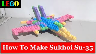 cara membuat pesawat Sukhoi Su-35 dari lego (PART 2)
