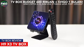 TV box 600 ribuan plus GRATIS SVIGo 1 bulan! Review TV Box H9 X3 Indonesia