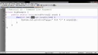 Java Programming Tutorial 22 - Command-line Argument in Java