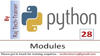 Python Tutorial - Part 28 - Modules | Python for Beginners | Learn Python