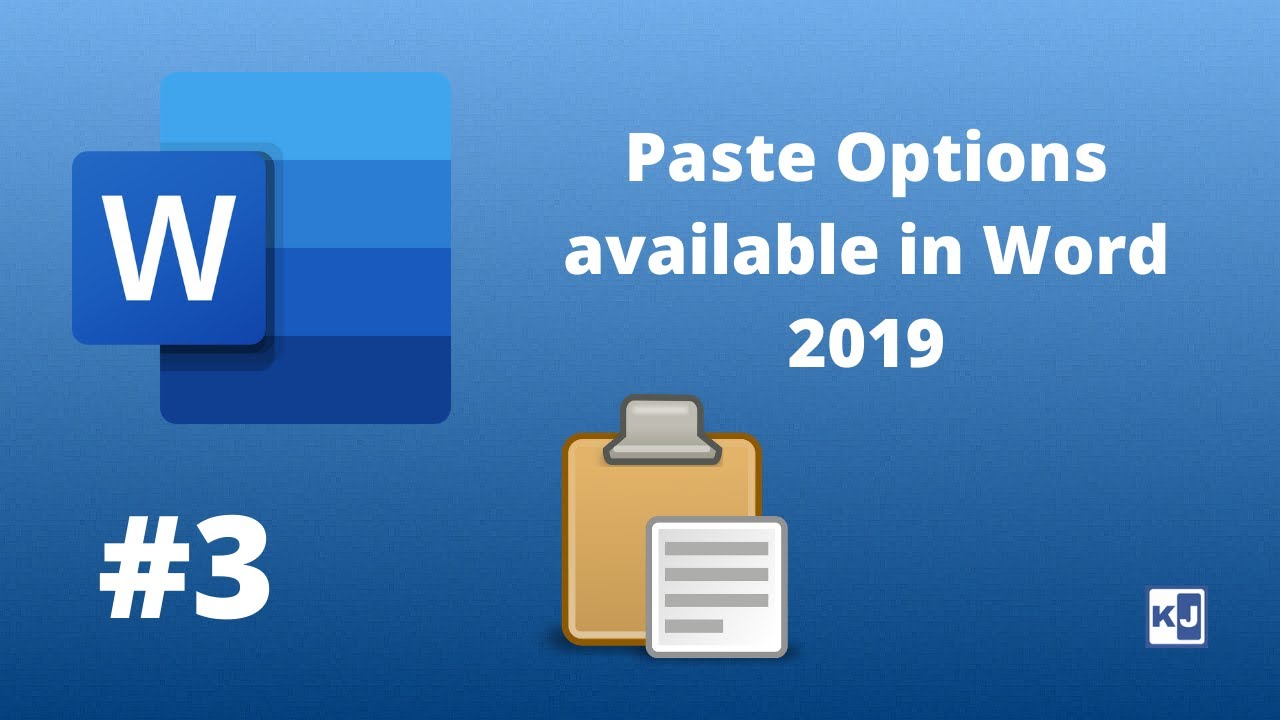 Different Paste Options Available In Microsoft Word 2019 - YouTube