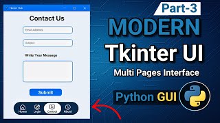 Build a Modern Tkinter Multi-Page GUI in Python | Part 3: Navigation Highlighting & Pillar Library