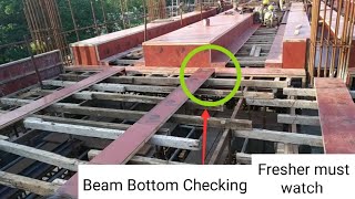 Beam का  Bottom कैसे लगाते है How to check level of Beam Bottom| Fresher civil Engineer must watch