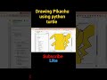 drawing Pikachu using python turtle  #programming #pythonturtle #pikachu