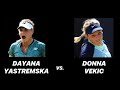 Dayana Yastremska vs Donna Vekic | Eastbourne 2022 | Round 1