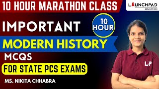 MODERN HISTORY MARATHON CLASS FOR UPSC, STATE PCS | PRACTICE BEST MODERN HISTORY MCQs FOR STATE PCS