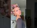 hair roller tutorial #hairtutorial #hairroller #heatlesscurls #heatlesshairstyles