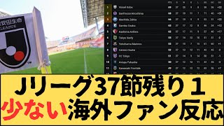 J1リーグ 37節終了（残り1節）、Jリーグを見る機会が少ない海外のサッカーファンのコメントをみつけた