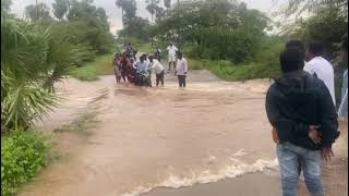 Due to heavy rain, traffic stopped between the villages of Yadireddypally and Antaram