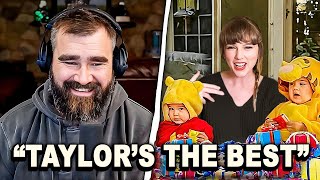 Jason Kelce Reacts To Taylor Swift Surprising His Daughters at the Eras Tour