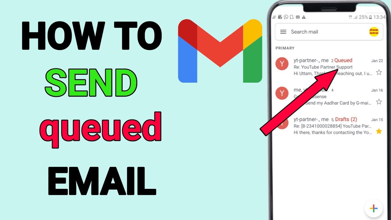 How To Fix Gmail Queued Email | How To Send Queued Mail In Gmail - YouTube