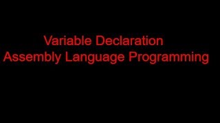 07. Variable Declaration || Assembly Language Programming || English || emu8086