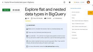 Explore flat and nested data types in BigQuery