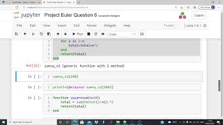 Julia Tutorial - Project Euler Question 6