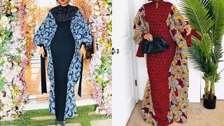 How to Sew Trendy Three Pieces Fitted butterfly Bubu gown |Fitted Abaya Tutorial #Bubu #cowlkaftan