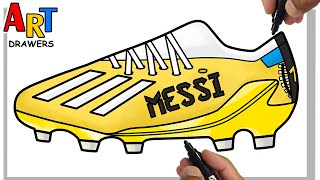 How to Draw MESSI BOOT ARGENTINA