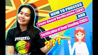 #HOW TO PROCESS STATE BOARD VERIFICATION #SBV AND CERTIFICATE OF GOOD STANDING #COGS #NMC #UKRN