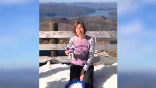 Kathy Dedo '90 and #FlatWillie take the #IceBucketChallenge