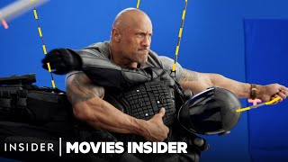 What 12 Of The Rock’s Stunts Looked Like Behind The Scenes | Movies Insider | In