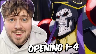 I Didnt Expect THIS! Overlord Openings 1-4 (FIRST TIME REACTION!)