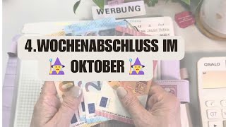 4. Wochenabschluss im  🍁 Oktober  🍁 #budgeting #umschlagmethode