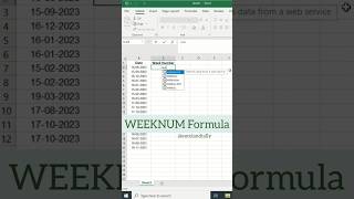 Week Number From Date in Excel #exceltricks #excel #msexcel #excelformulas #excelvideos #exceltips