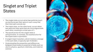 Singlet and Triplet States (Notes included)