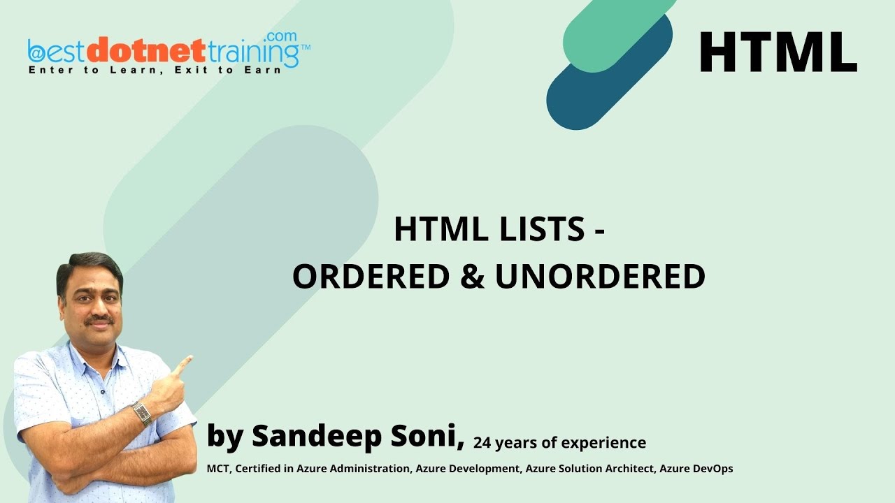 Html Tutorial Ordered List And Unordered List Youtube