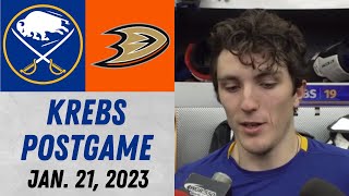 Peyton Krebs Postgame Interview vs Anaheim Ducks (1/21/2023)