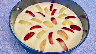 Fluffy yogurt apple pie without baking powder, quick and easy recipe #32