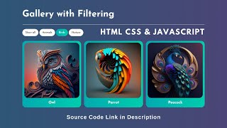 Create Responsive Filterable Image Gallery Using HTML CSS & JavaScript