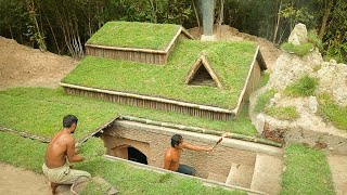 Building_underground_hut_with_grass_roof_&_fireplace_with_clay@MrHeangUpdate
