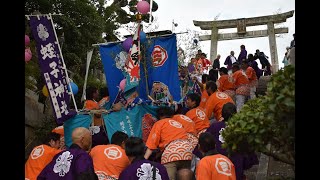 因島の曳舟神事、大山神社へ　令和6年10月20日