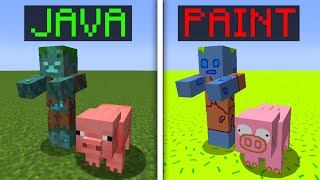 Minecraft java vs paint NEW 1. #minecraft #meme #mods