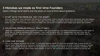 3 Mistakes we made as first time Founders