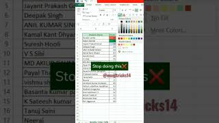 Shortcut to replace background color of multiple cells in excel | Quickly color cells formula