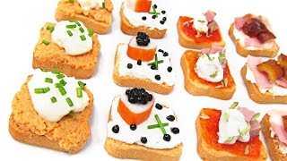 Canapés variados fríos originales fáciles y baratos