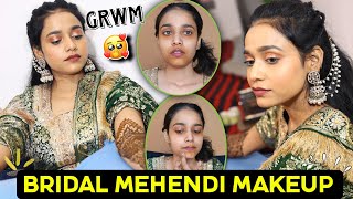 😍I DID MY BRIDAL MEHENDI MAKEUP|STEP BY STEP EASY TUTORIAL|Makeup Remix #bridalmehndi#mehendidesign