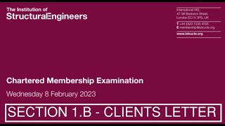 2023 IStructE Past Exam - Question 4 - Section 1B