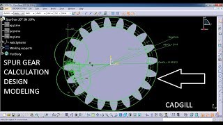 Spur Gear Catia Video Tutorial using base circle as basis of construction