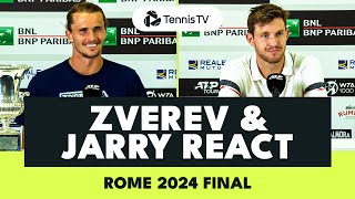 Alexander Zverev & Nicolas Jarry React To 2024 Rome Final 🗣️