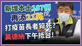 【完整版】今天新增187本土1境外21死亡 陳時中最新說明(20210618/1400)【94要客訴】