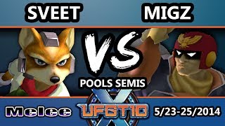 UFGTX - Sveet (Fox) Vs. Migz (Captain Falcon) SSBM Pools Winners Semis - smash Bros. Melee